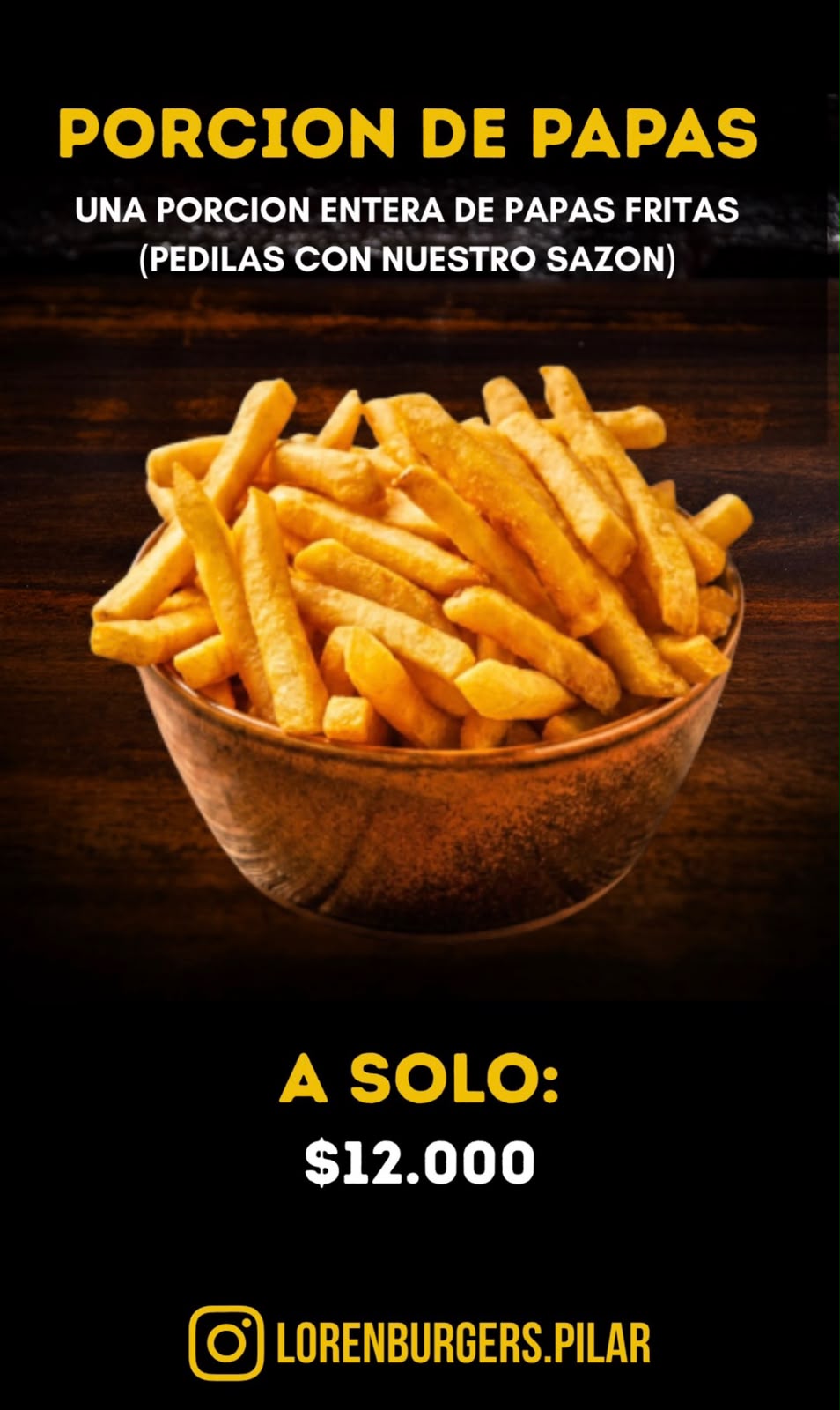 Porción de papas