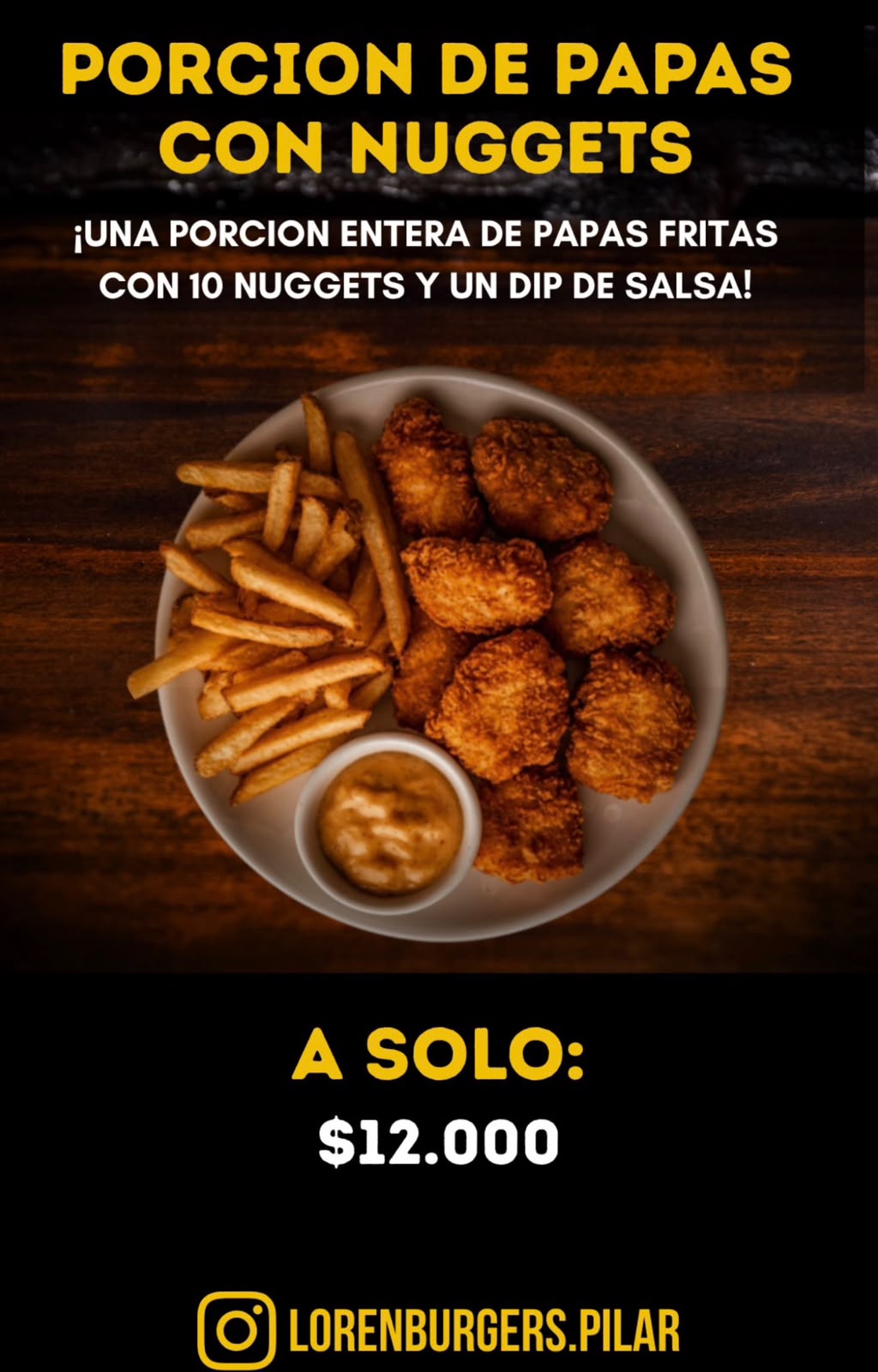 Papas con nuggets